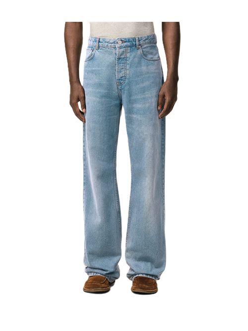 Jeans dal taglio ampio in denim indaco effetto used Ami Paris Ami Paris | HTR450.DE0046480 USED BLUE